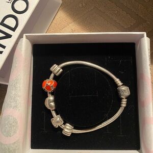 Pandora Silver Love Charms Bracelet